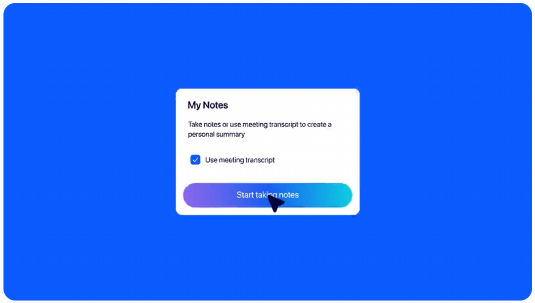 zoom new feature: my notes